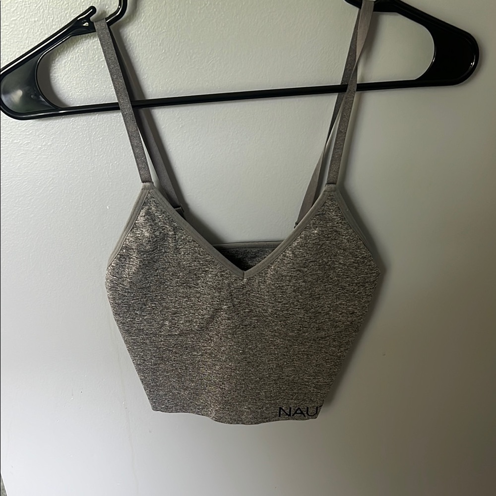 Nautica Heather Gray V-Neck Workout Top